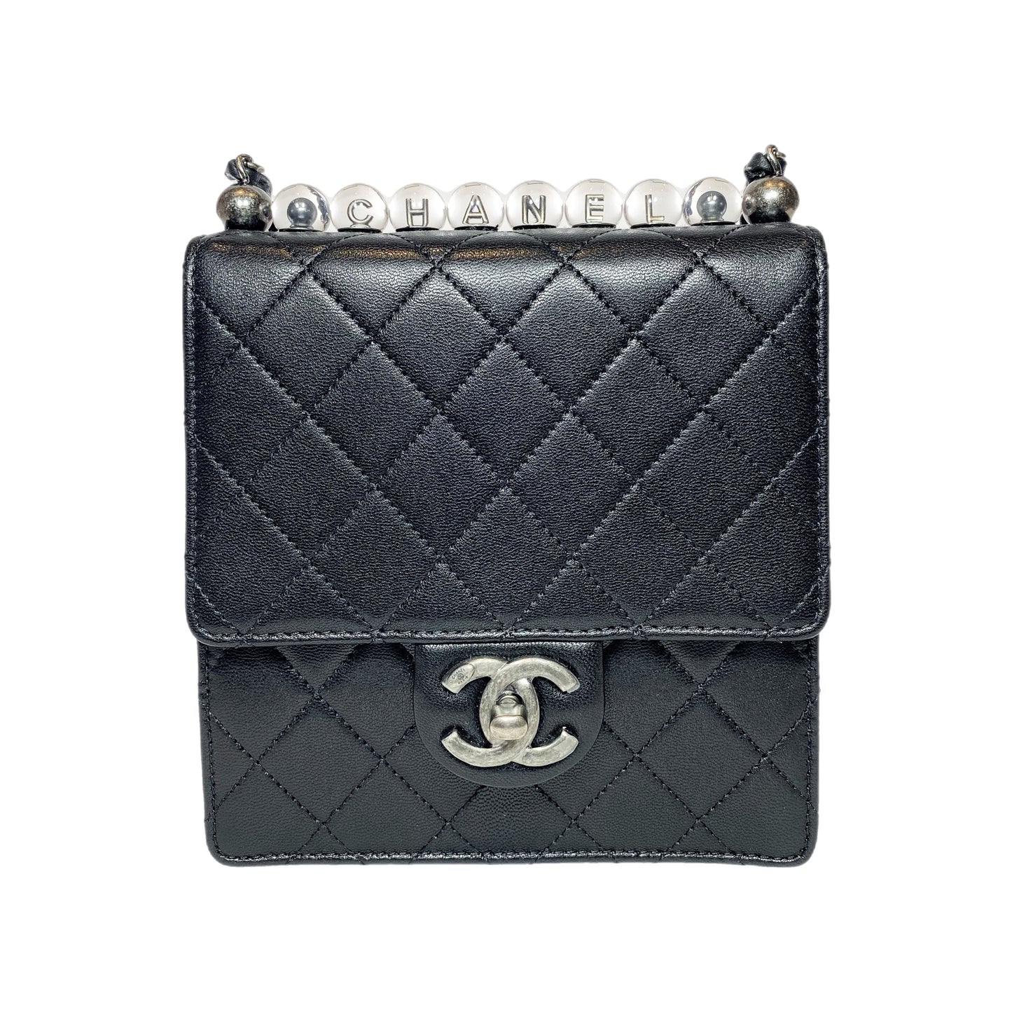 Chanel Black Chic Pearls Crossbody