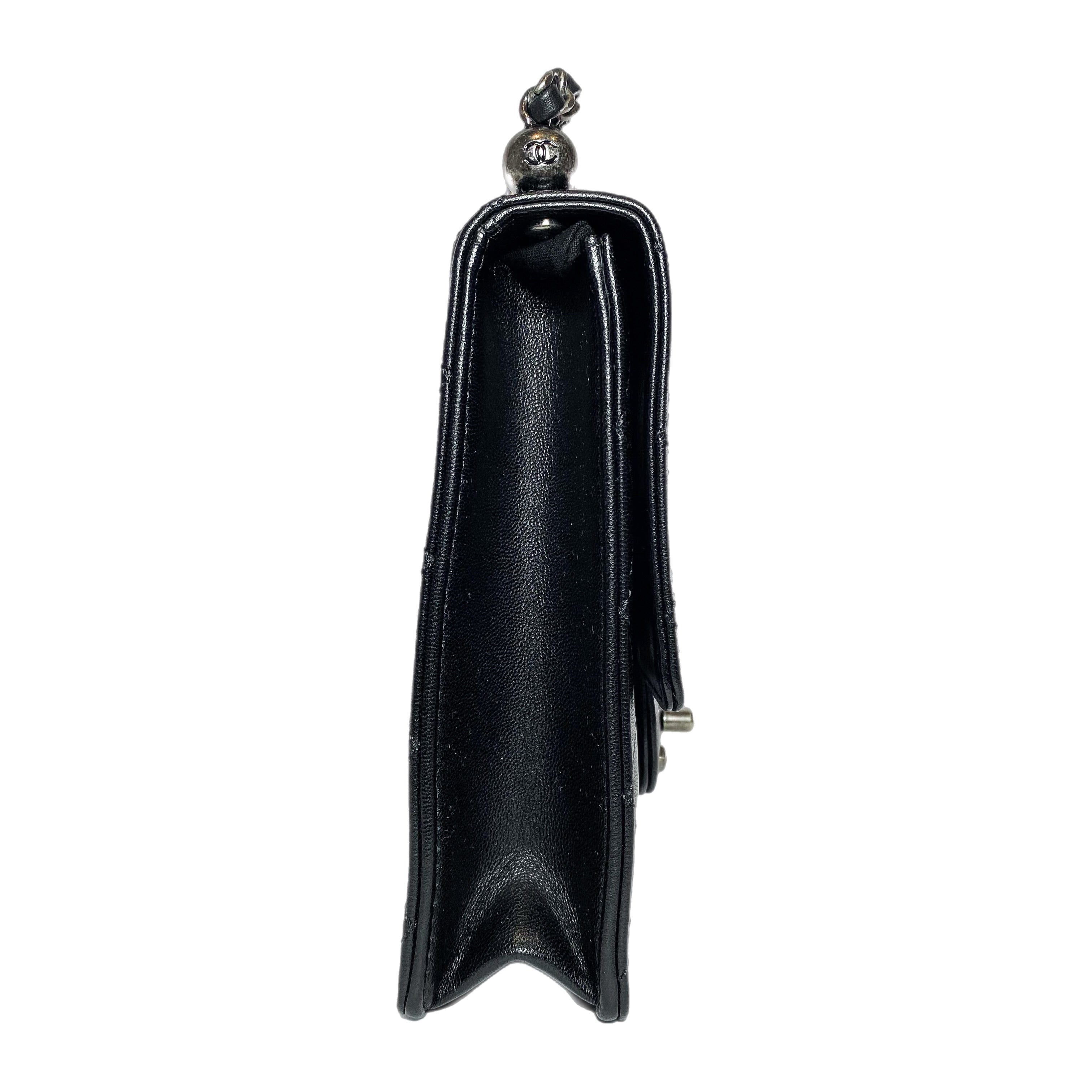 Chanel Black Chic Pearls Crossbody
