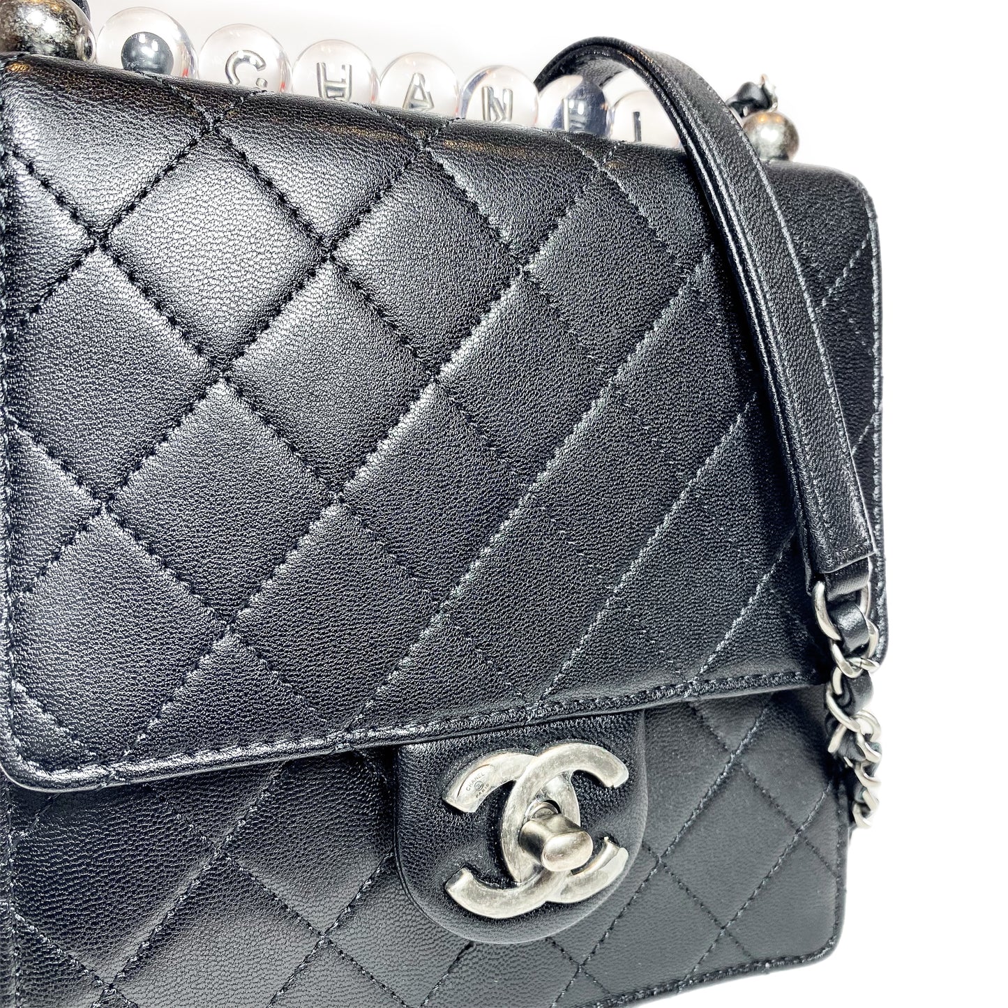 Chanel Black Chic Pearls Crossbody