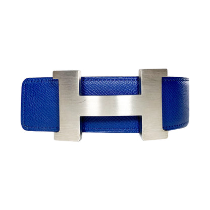 Hermes Bleu Izmir Bleu Sapphire Reversible Belt