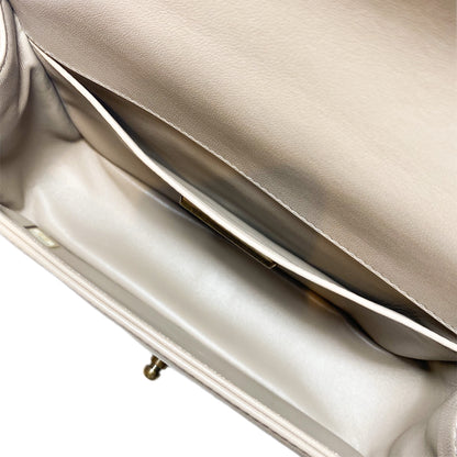 Chanel Taupe Python Old Medium Boy Bag