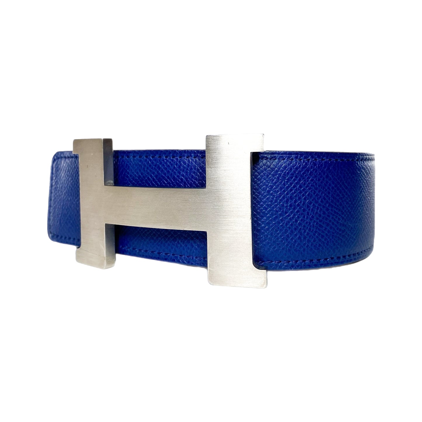 Hermes Bleu Izmir Bleu Sapphire Reversible Belt