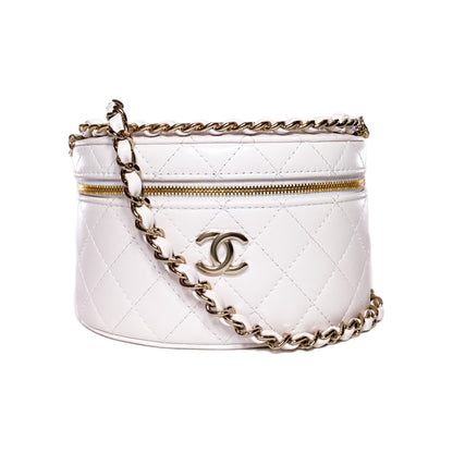 Chanel Light Pink Shell Round Vanity