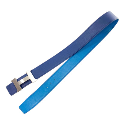 Hermes Bleu Izmir Bleu Sapphire Reversible Belt