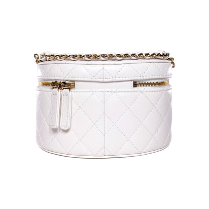 Chanel Light Pink Shell Round Vanity