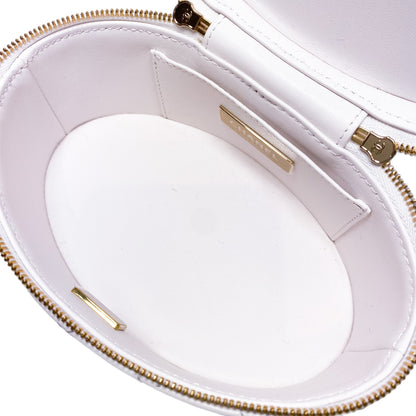 Chanel Light Pink Shell Round Vanity