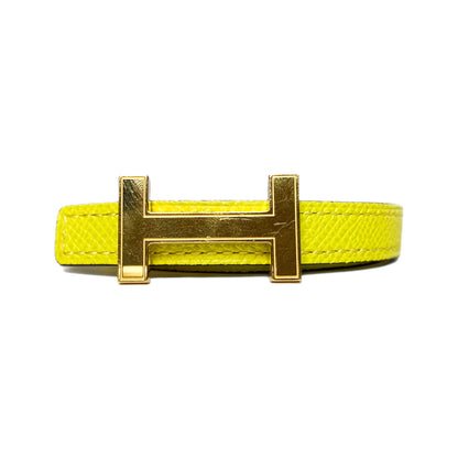 Hermes Lime Sesame Mini Constance Reversible Belt