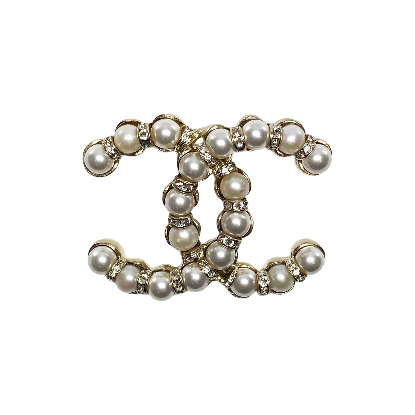 Chanel Pearl Crystal Brooch