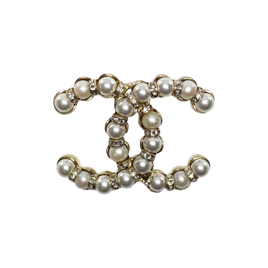 Chanel Pearl Crystal Brooch