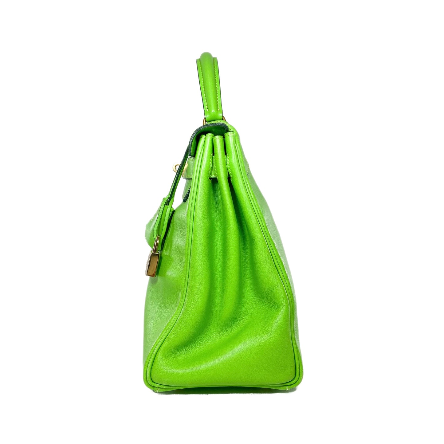 Hermes Kelly 28 Green Granny Swift Gold Hardware