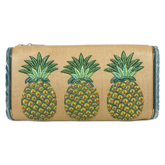 Edie Parker Jumbo Lara Pineapple Acrylic Raffia Clutch