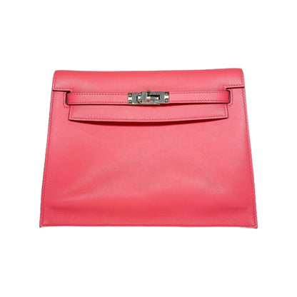 Hermes Kelly Danse Rose Azalee Evercolor Palladium Hardware
