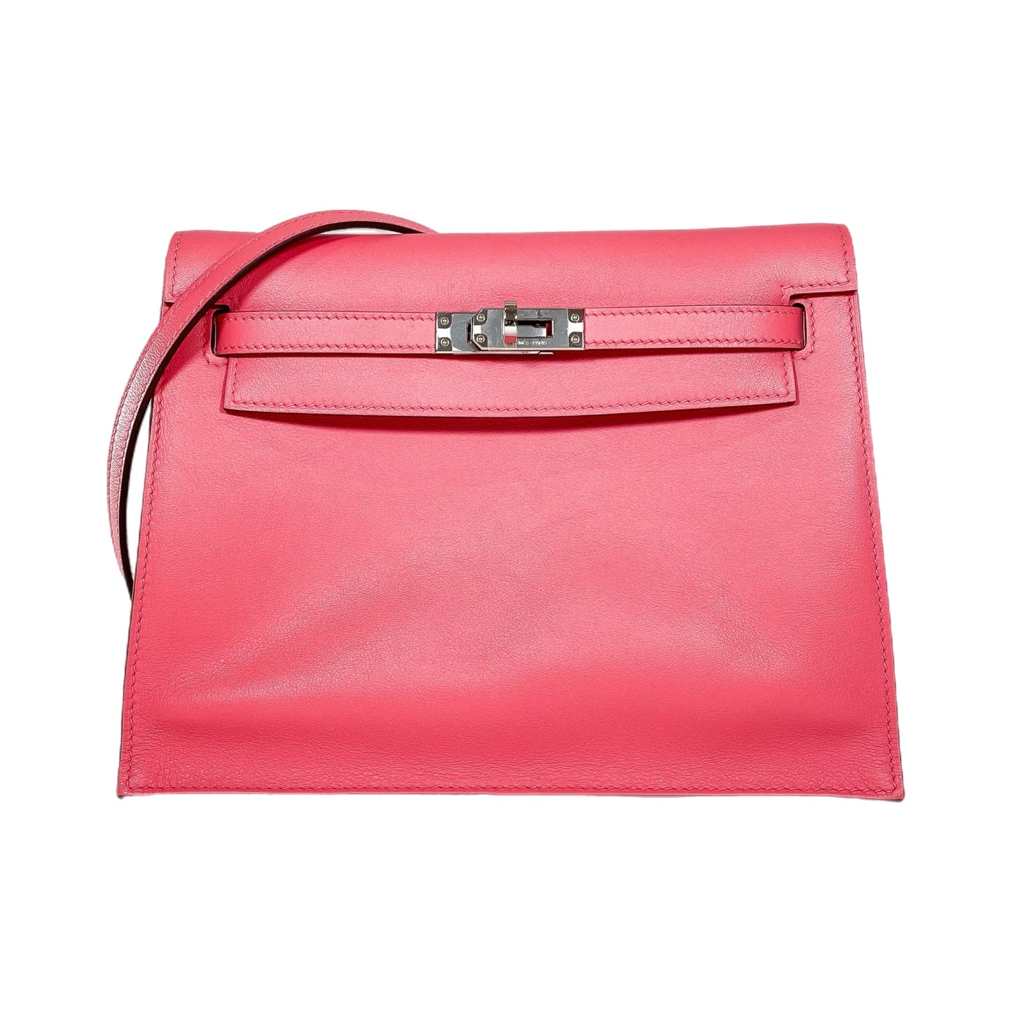 Hermes Kelly Danse Rose Azalee Evercolor Palladium Hardware