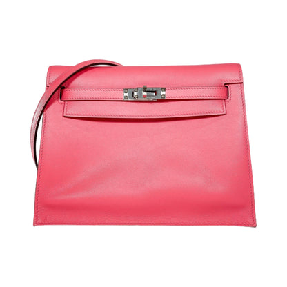 Hermes Kelly Danse Rose Azalee Evercolor Palladium Hardware