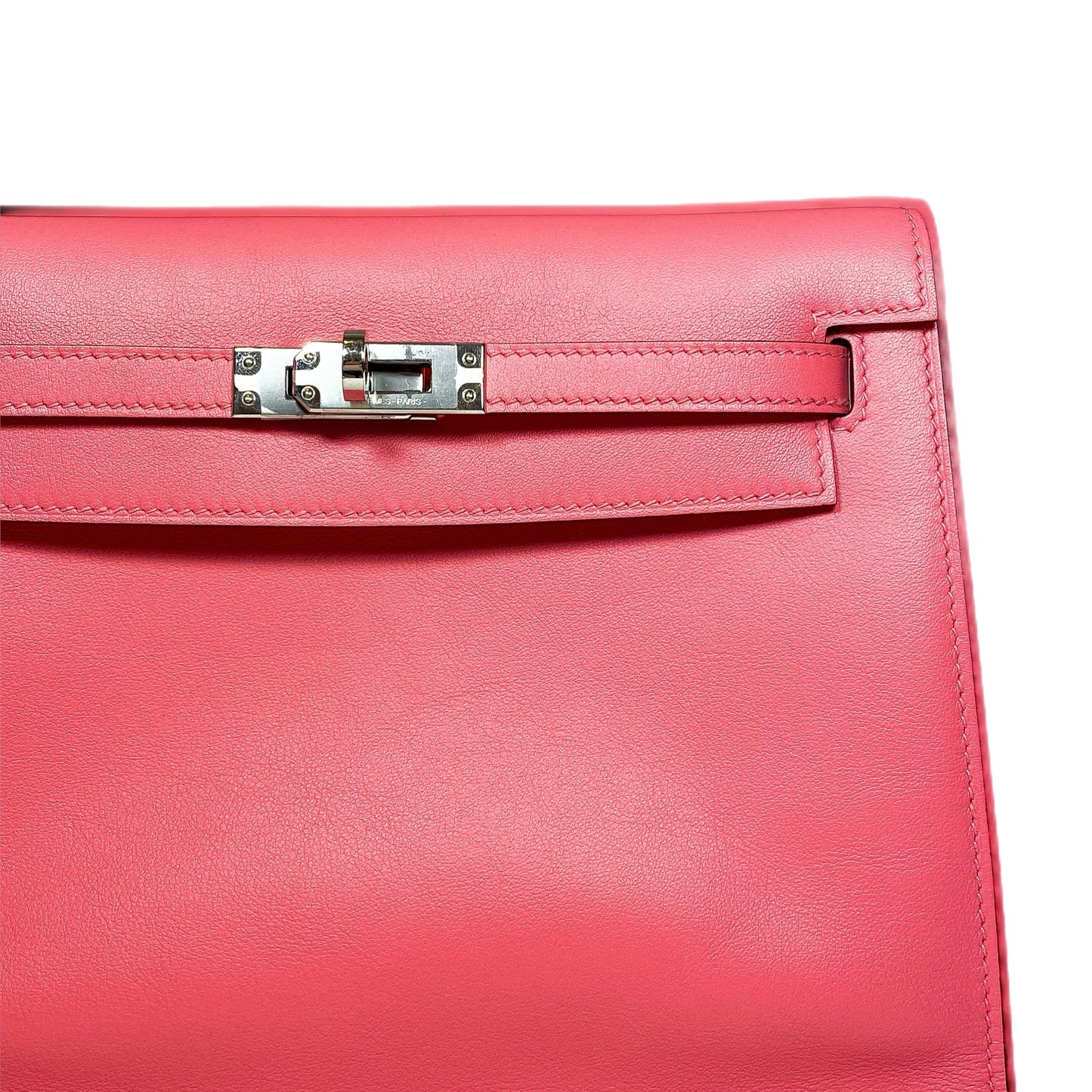 Hermes Kelly Danse Rose Azalee Evercolor Palladium Hardware