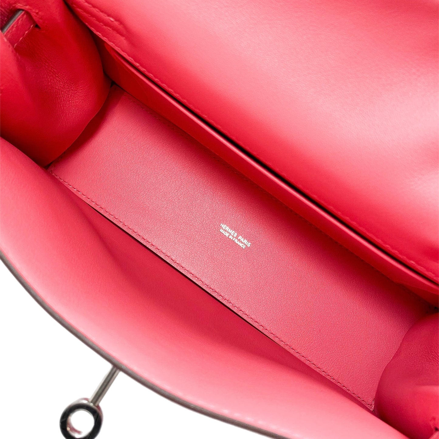 Hermes Kelly Danse Rose Azalee Evercolor Palladium Hardware