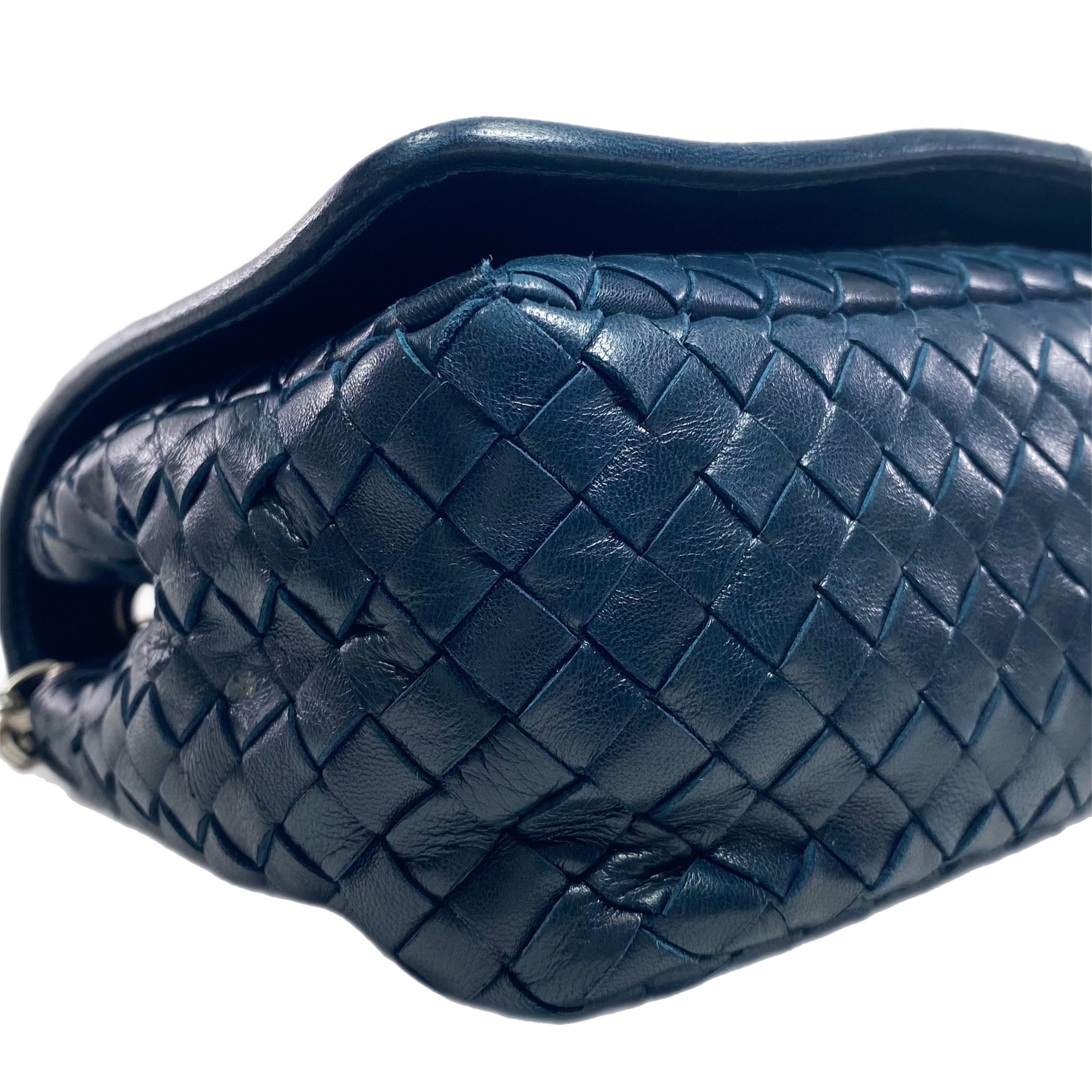 Bottega Veneta Navy Flap Bag