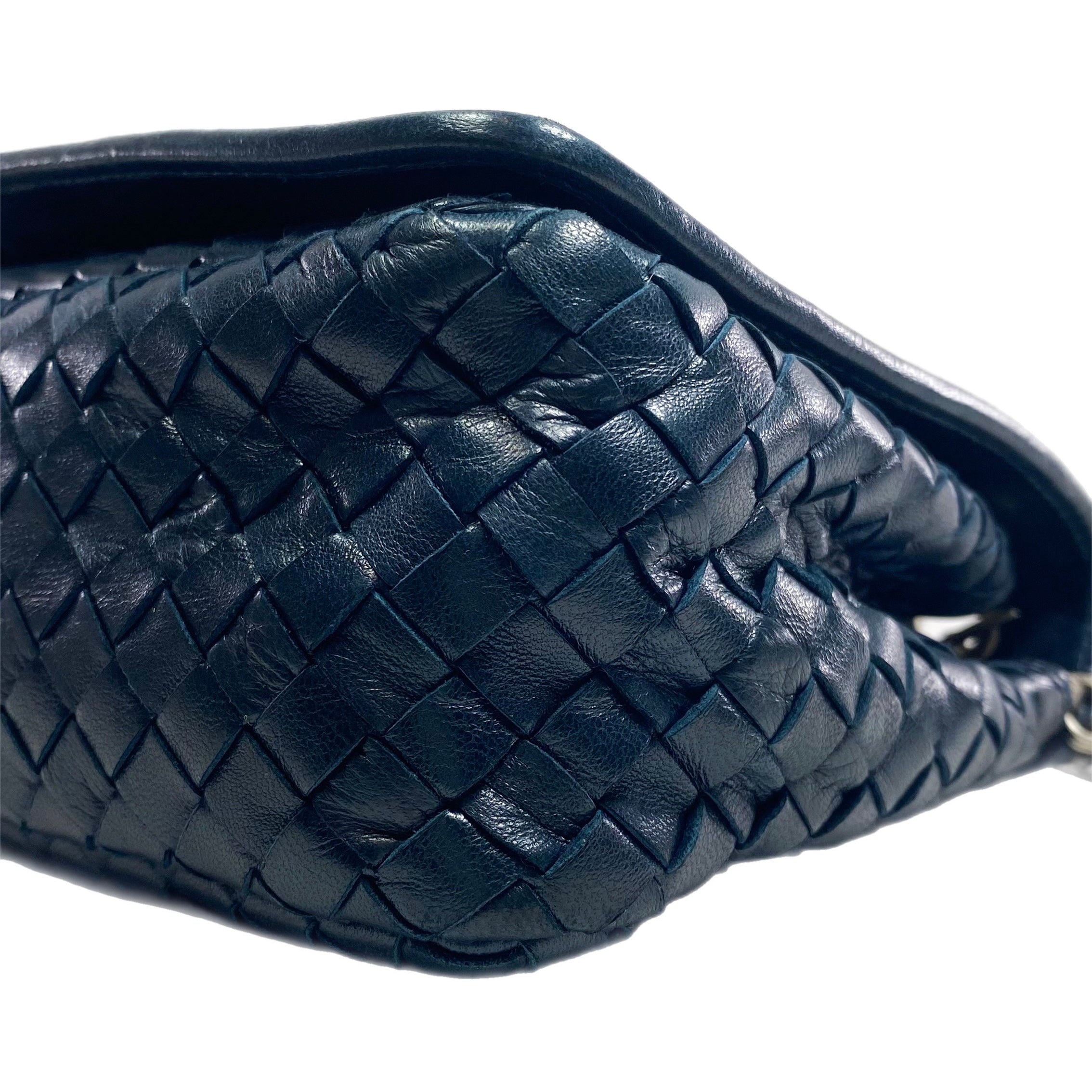 Bottega Veneta Navy Flap Bag