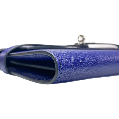 Hermes Kelly Blue Encre Long Wallet