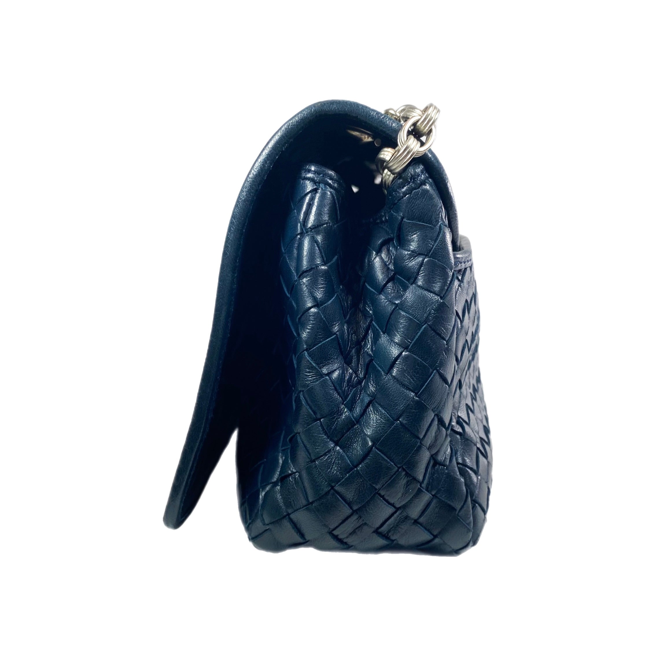 Bottega Veneta Navy Flap Bag