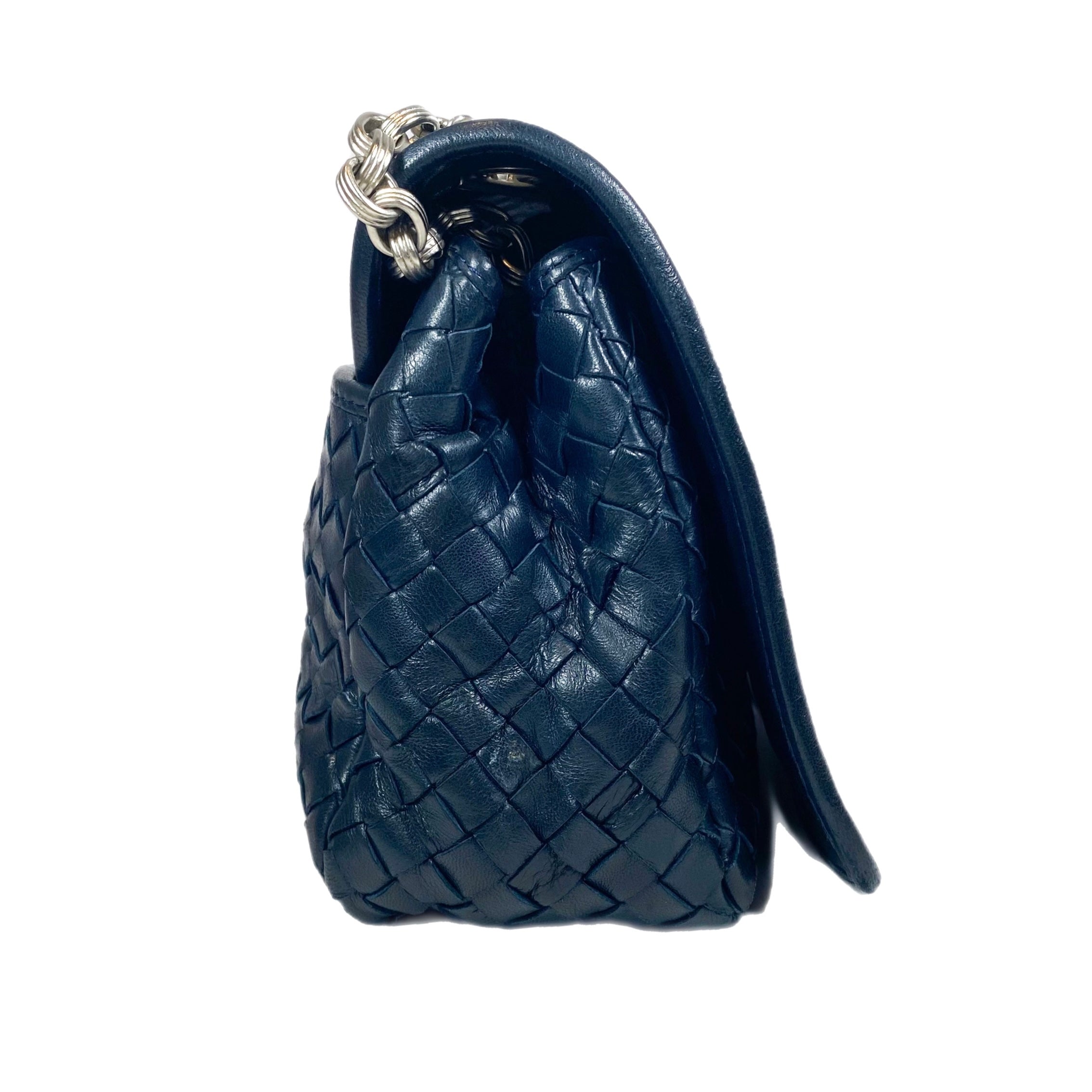 Bottega Veneta Navy Flap Bag