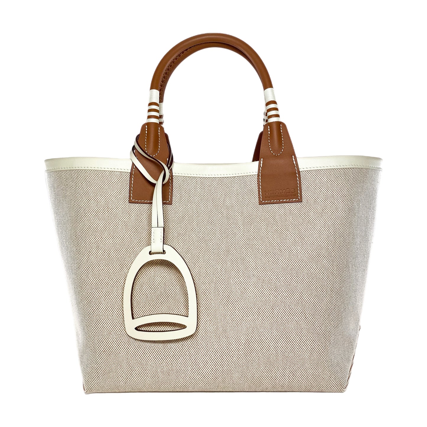 Hermes Beige Gold Nata Swift Ecru Canvas Steeple