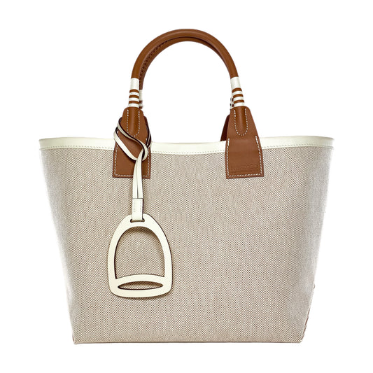 Hermes Beige Gold Nata Swift Ecru Canvas Steeple