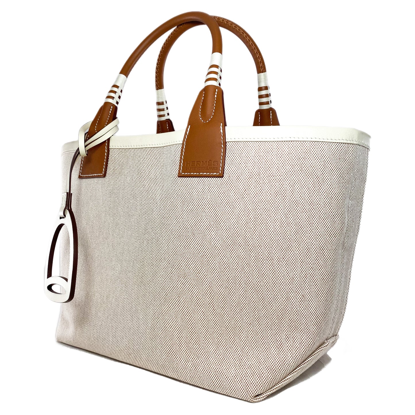 Hermes Beige Gold Nata Swift Ecru Canvas Steeple