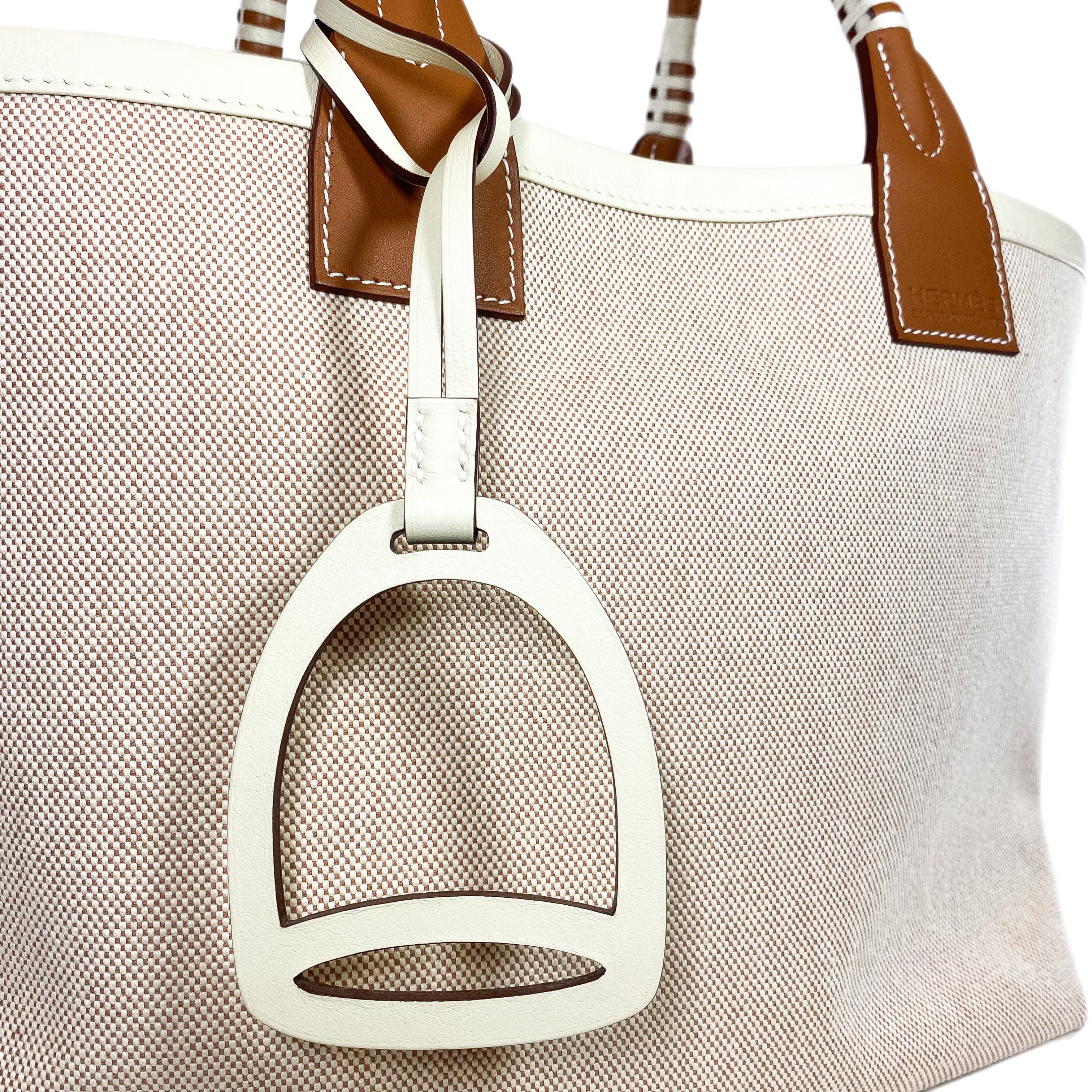 Hermes Beige Gold Nata Swift Ecru Canvas Steeple