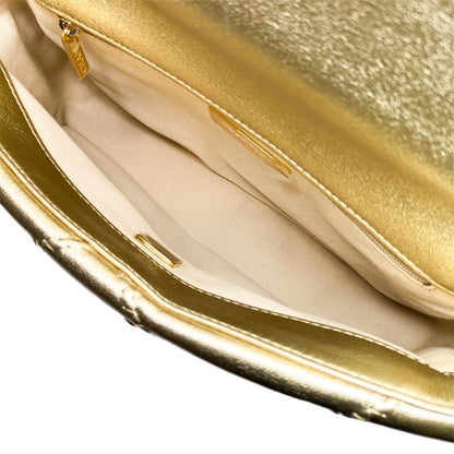 Chanel 19 Small Gold Quilted Flap Bag
