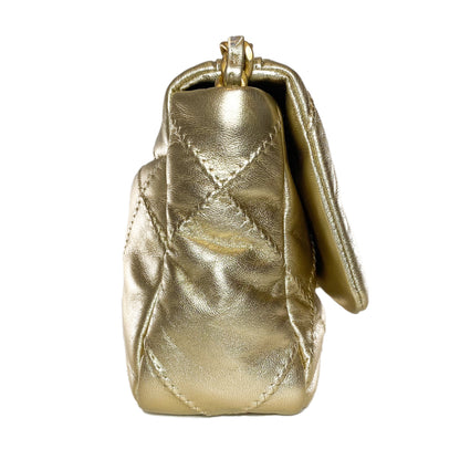 Chanel 19 Small Gold Quilted Flap Bag
