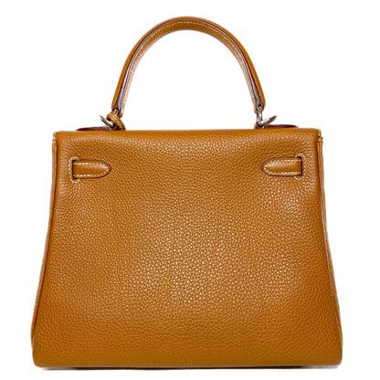 Hermes Kelly 25 Gold Togo Palladium Hardware