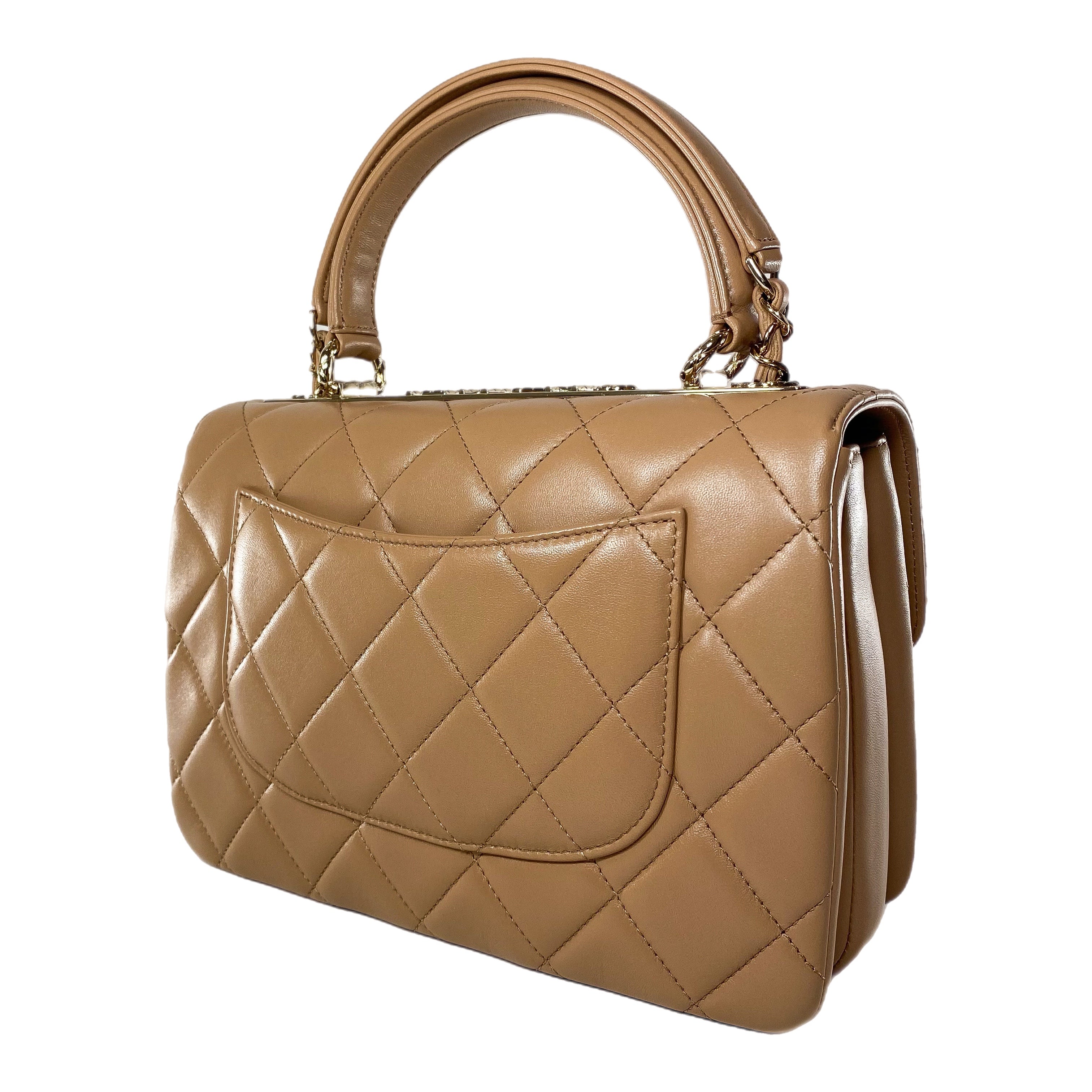 Chanel Dark Beige Trendy Top Handle