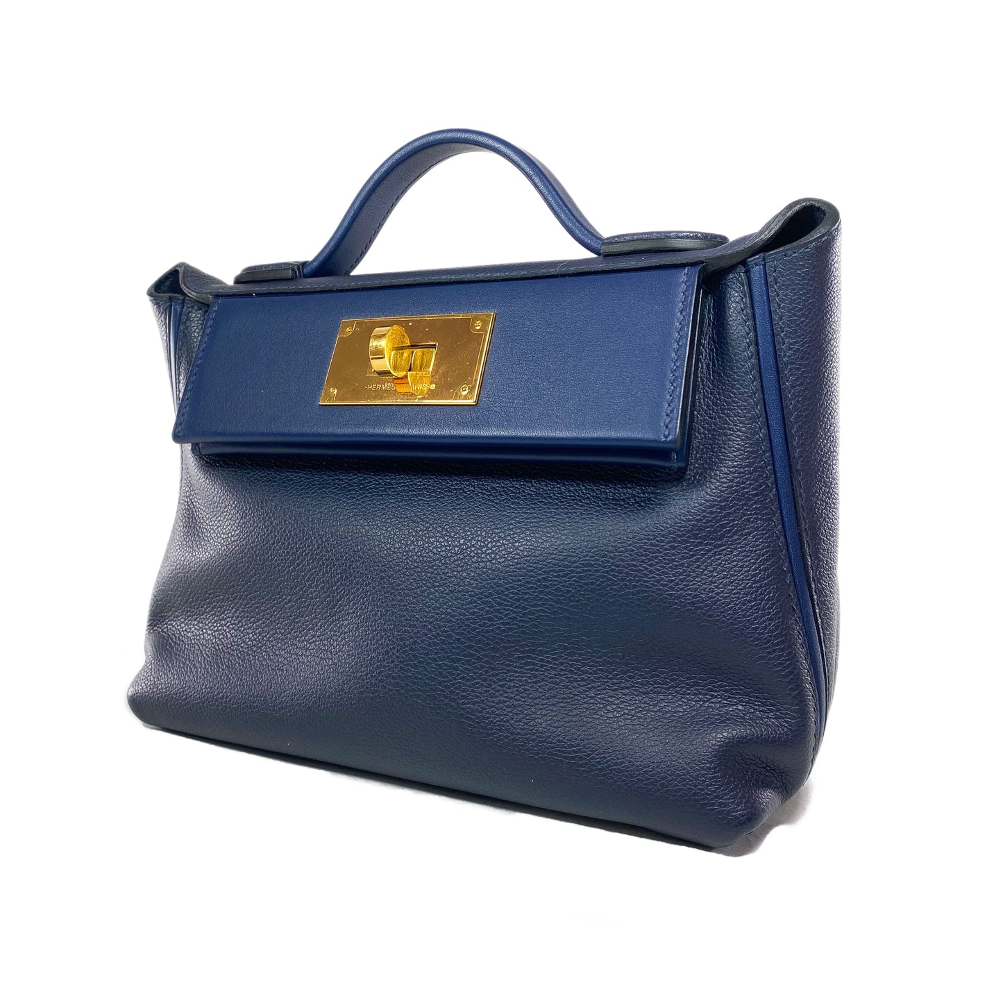 Hermes 24/24 Bleu Nuit Bleu Navy Evercolor Swift 21cm