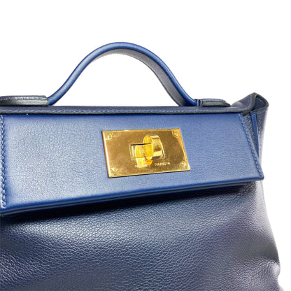 Hermes 24/24 Bleu Nuit Bleu Navy Evercolor Swift 21cm