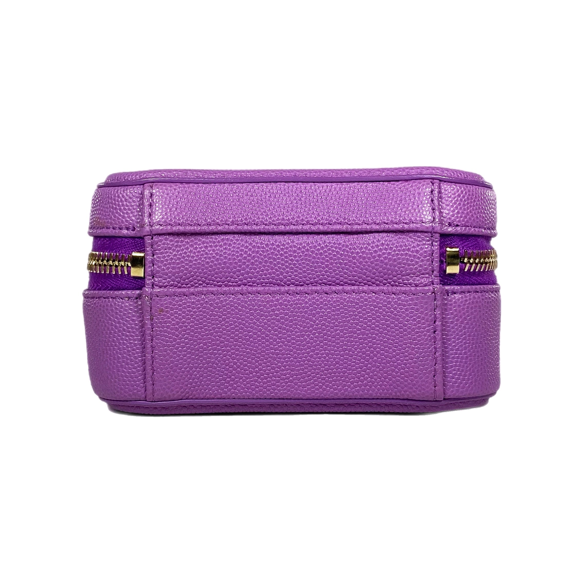 Chanel Purple Caviar Vanity Case