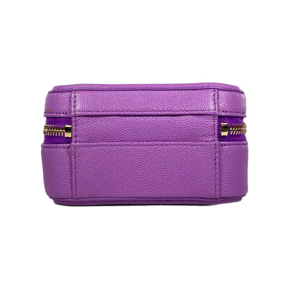 Chanel Purple Caviar Vanity Case