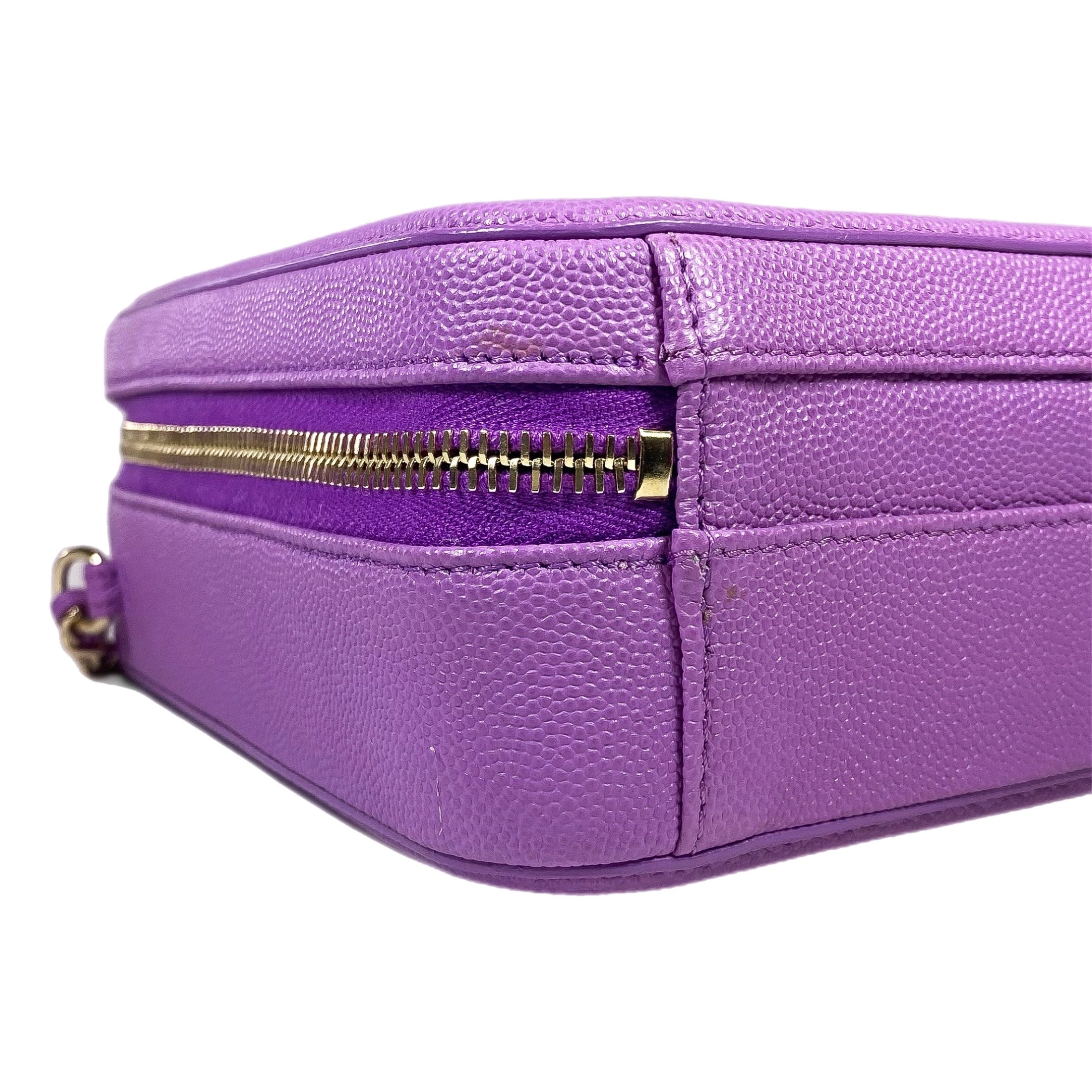 Chanel Purple Caviar Vanity Case