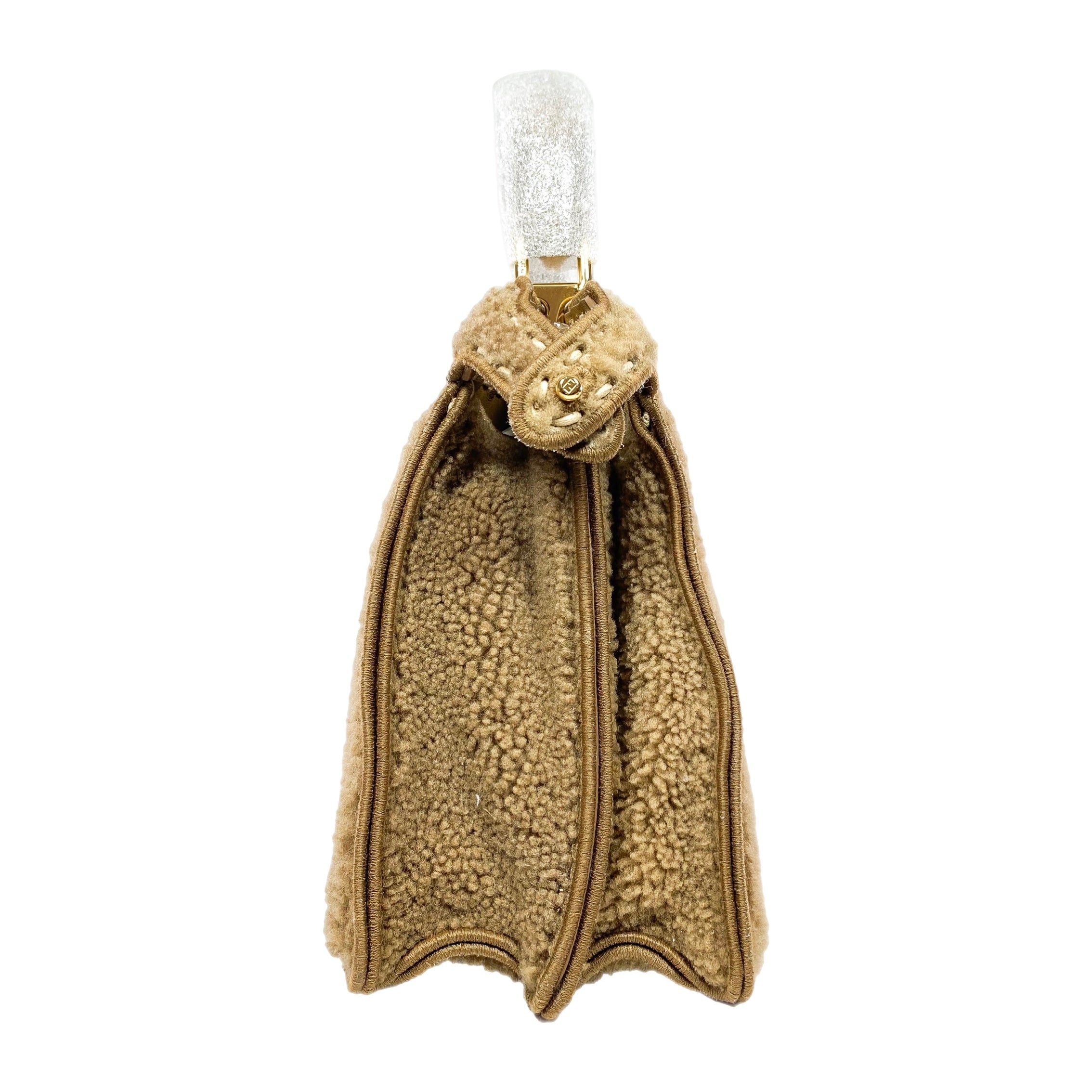 Fendi Small Camel Peekaboo ISeeU Shearling