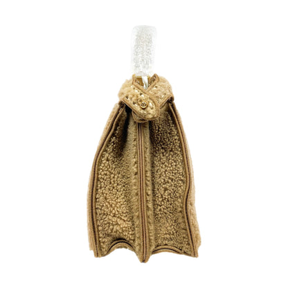 Fendi Small Camel Peekaboo ISeeU Shearling