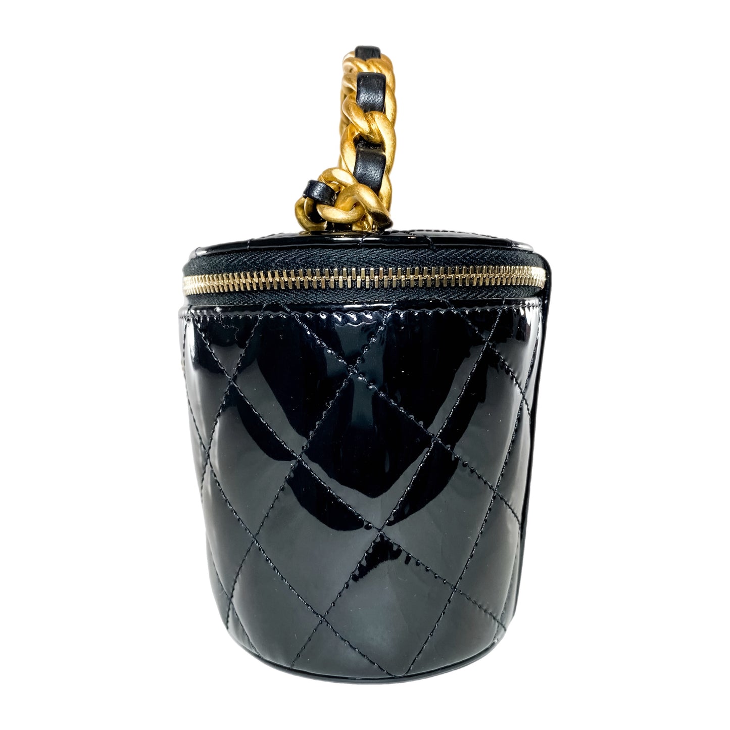 Chanel Black Afternoon Tea Patent Vanity Case