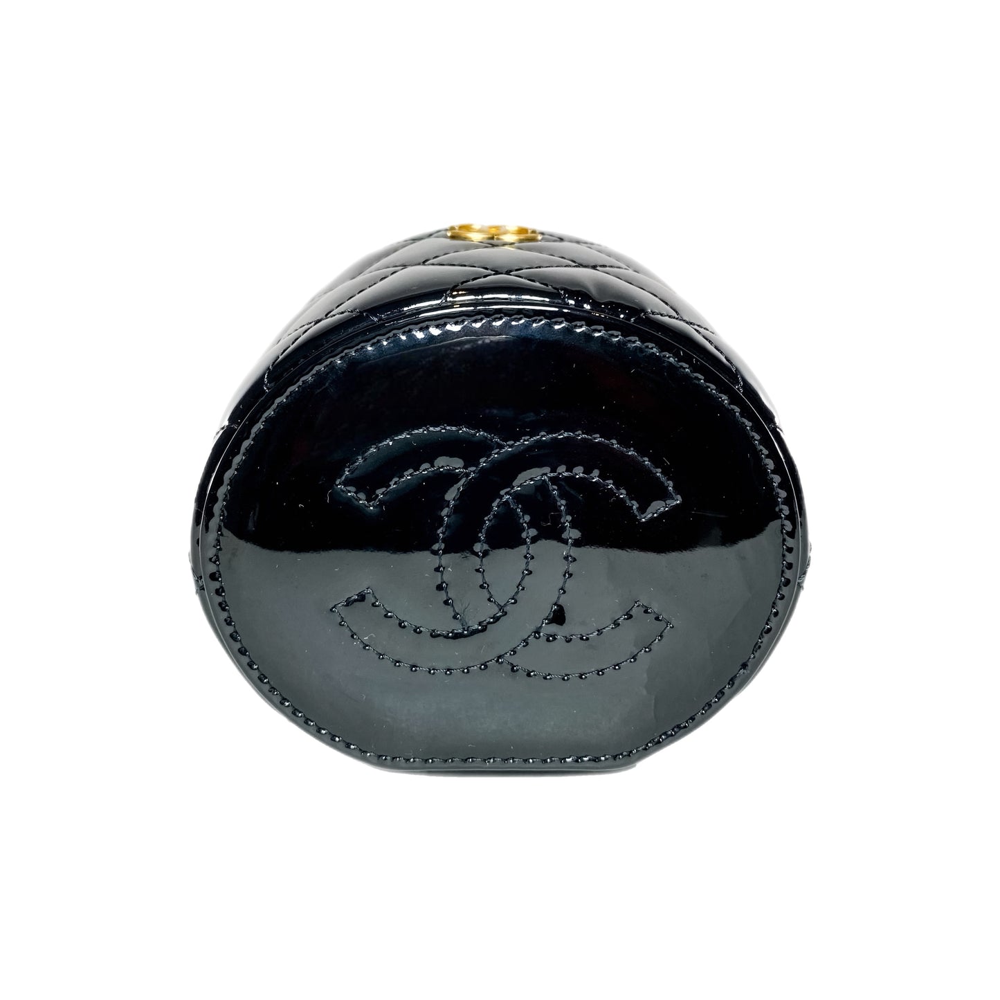 Chanel Black Afternoon Tea Patent Vanity Case