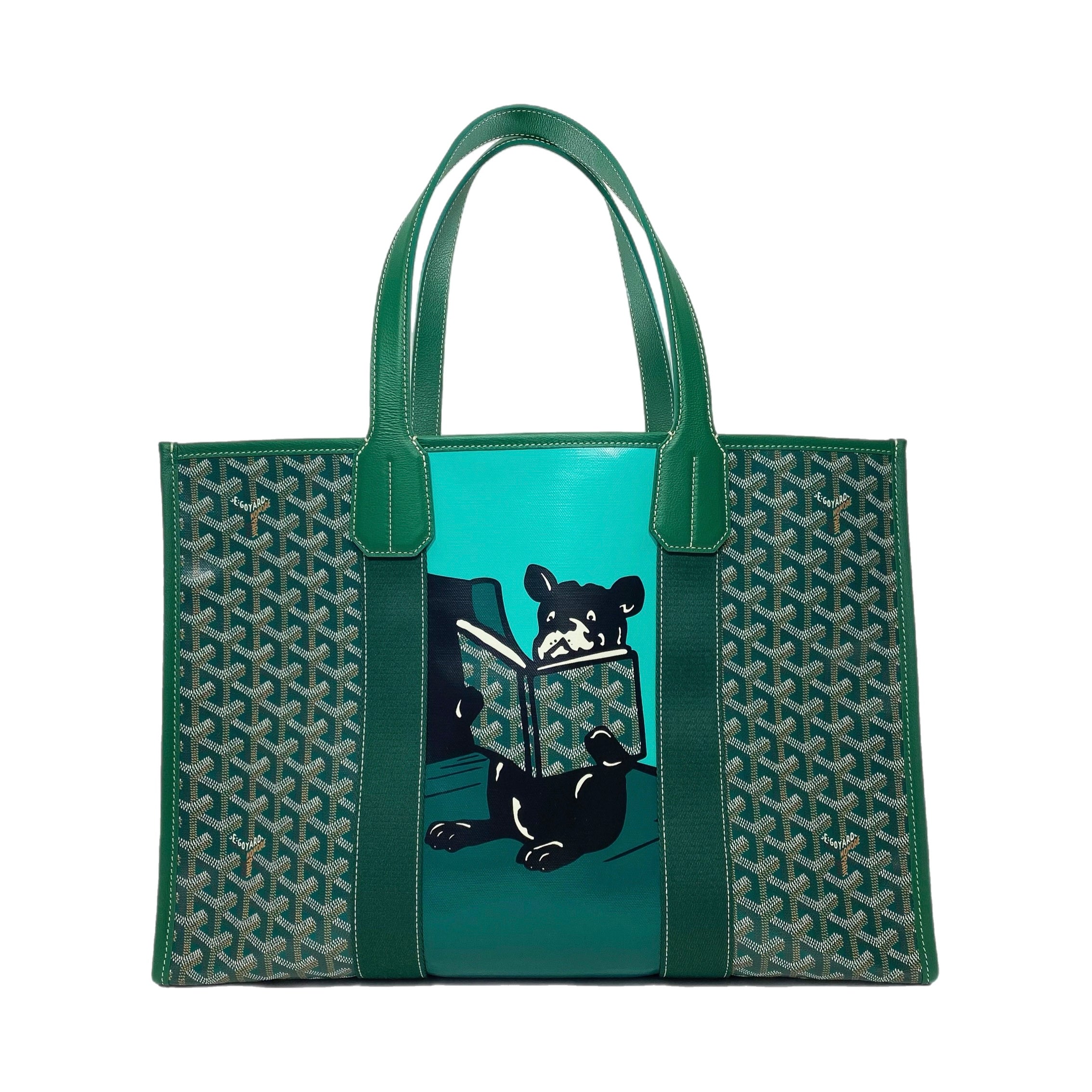 Goyard French Bulldog Green Villette