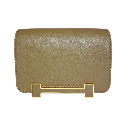 Hermes Geta Etoupe Chevre Gold Hardware