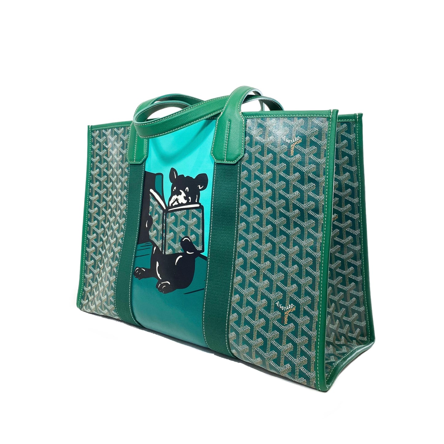 Goyard French Bulldog Green Villette
