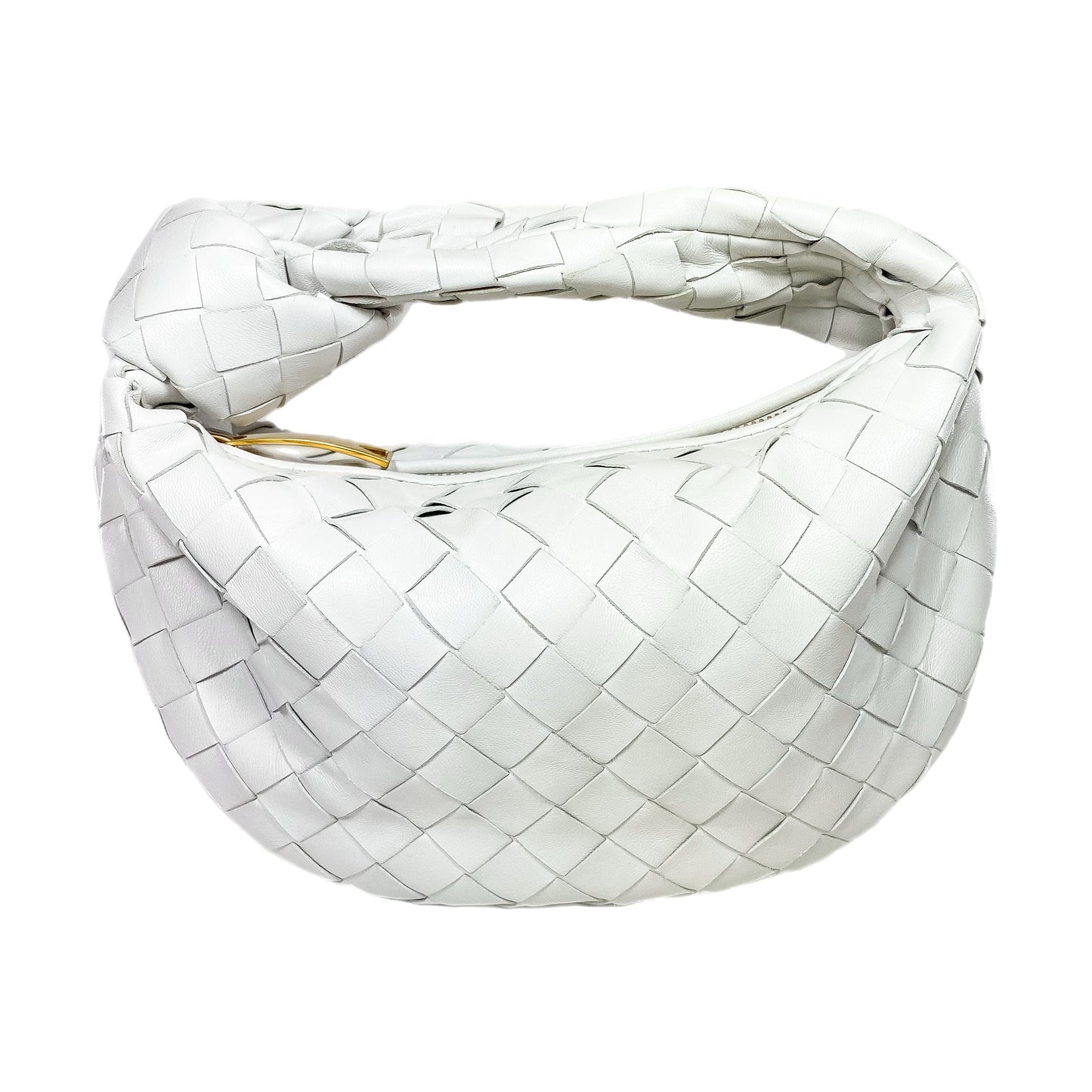 Bottega Veneta White Mini Intrecciato Jodie