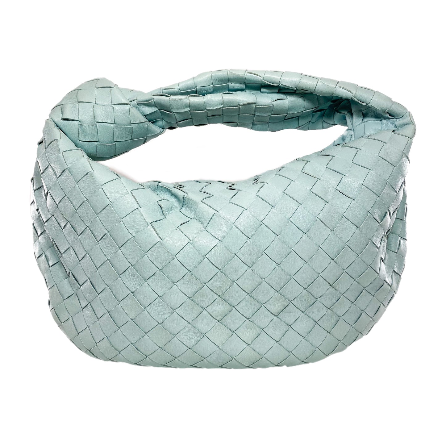 Bottega Veneta Teal Washed Teen Intrecciato Jodie