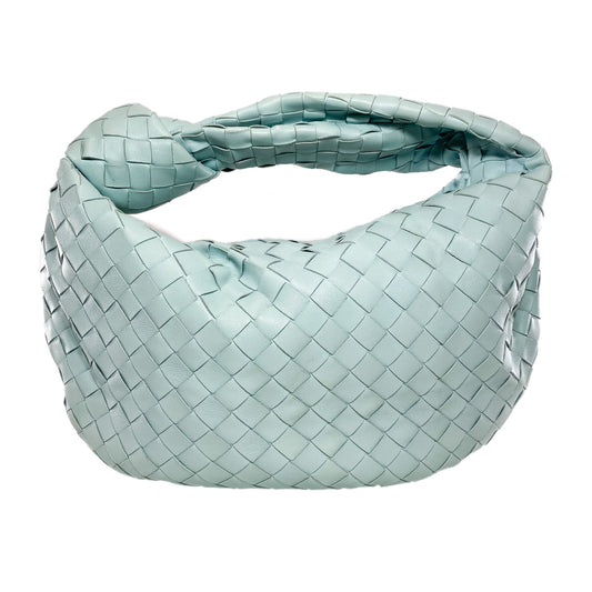 Bottega Veneta Teal Washed Teen Intrecciato Jodie