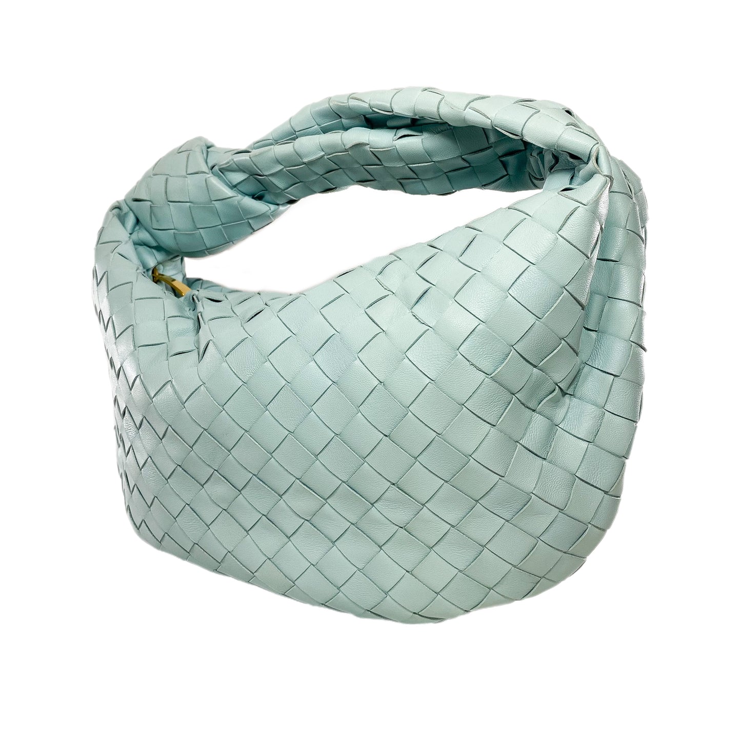 Bottega Veneta Teal Washed Teen Intrecciato Jodie