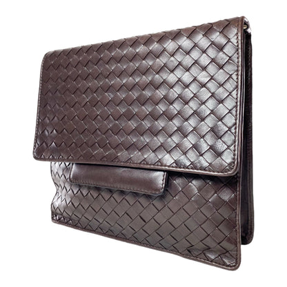 Bottega Veneta Brown Flap Bag with Chain